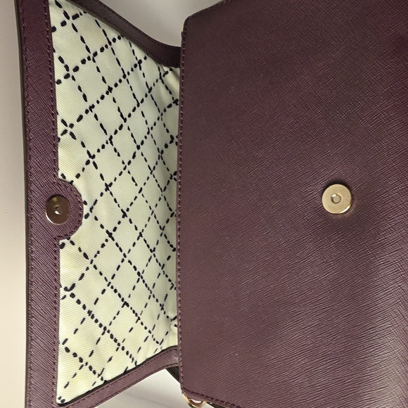Kate Spade Greer Laurel Way Deep Plum Leather Crossbody Shoulder Bag - Picture 8 of 11